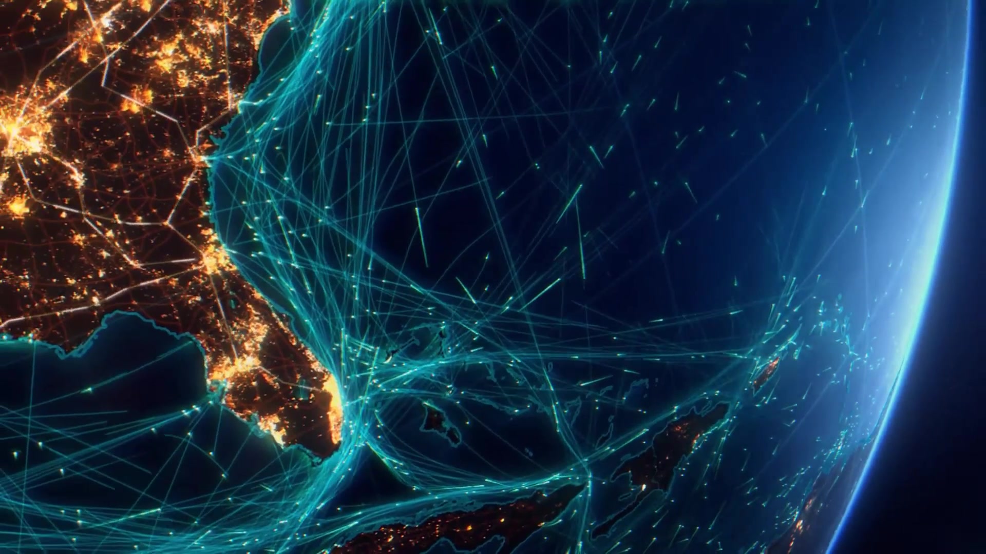 互联网时代云科技数据传输地球光束