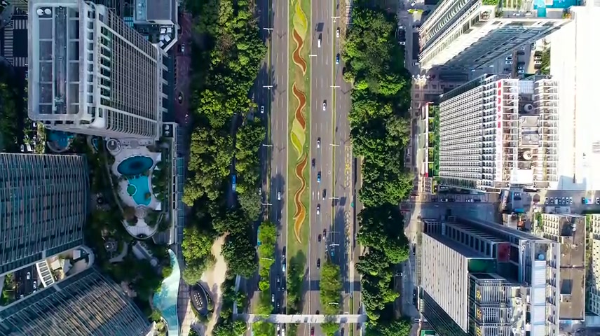 俯瞰深圳深南大道