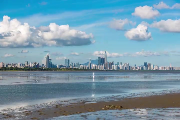 高清深圳红树林福田区平安大厦深圳全貌