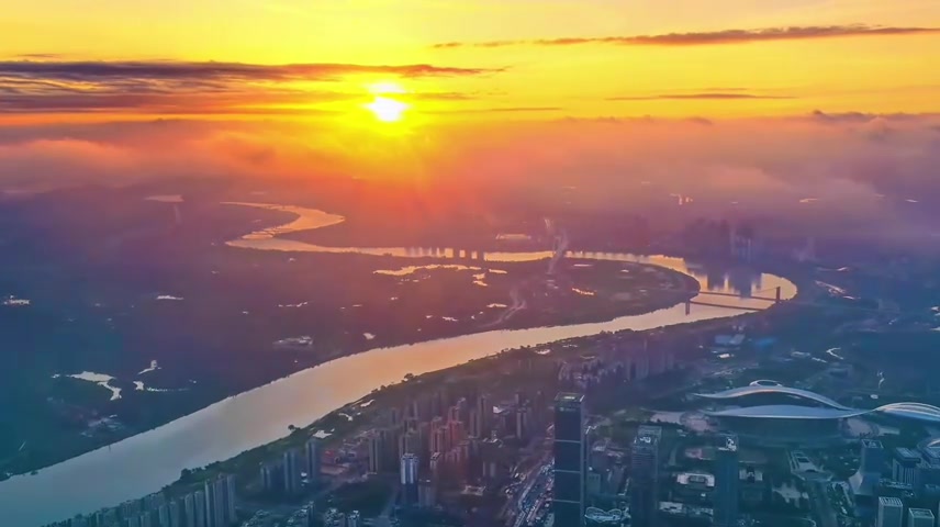 五象新区东盟博览会航拍广西南宁.