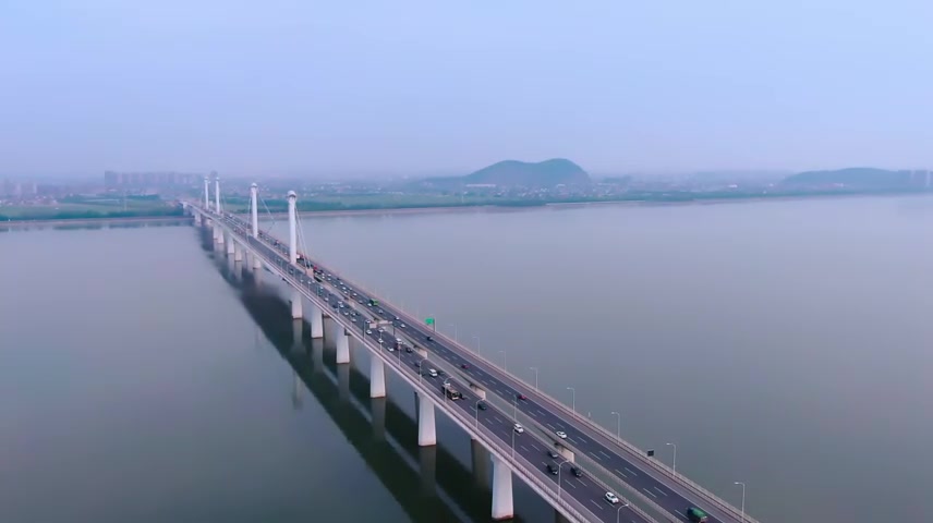 杭州江东大桥航拍.