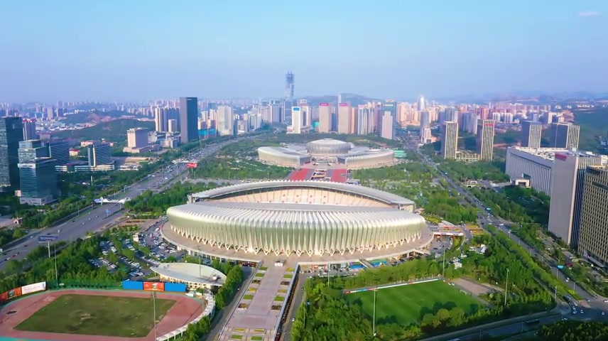 济南航拍城市生态环境