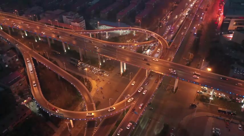 济南航拍济南玉函立交桥