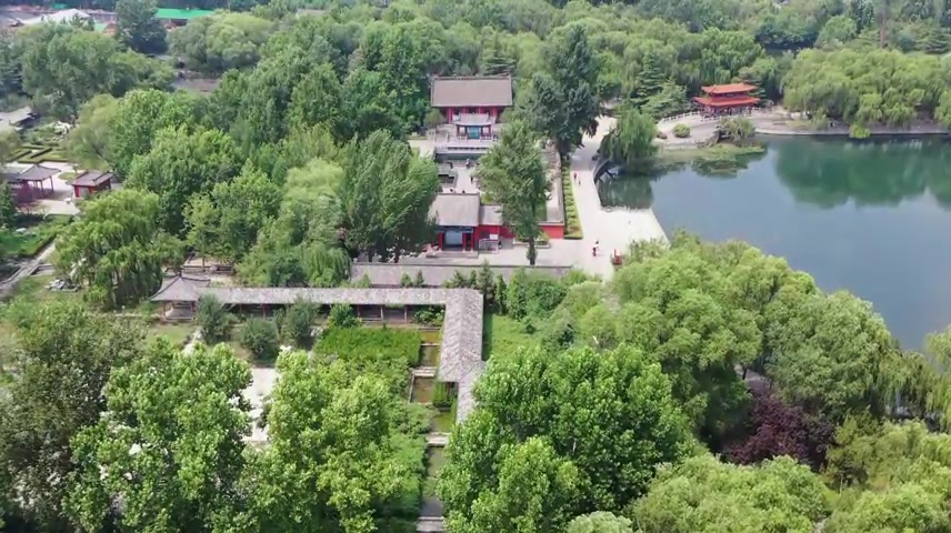 济南济南百脉泉航拍