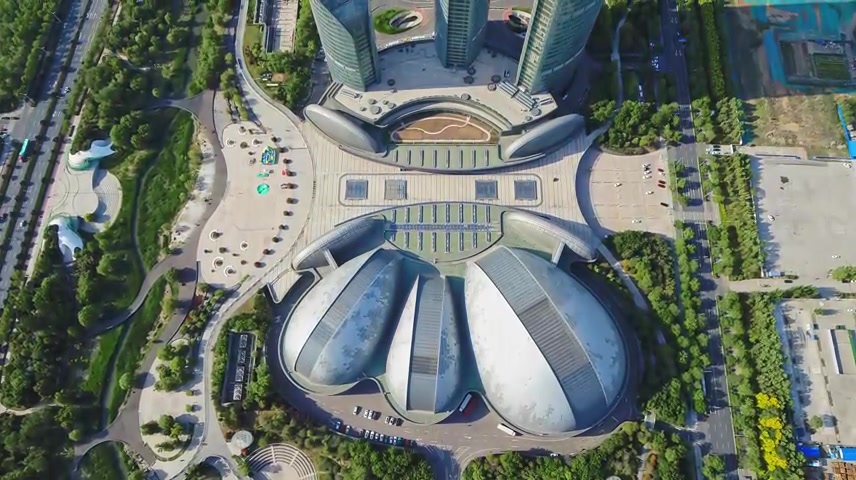 济南济南文化艺术中心大剧院航拍