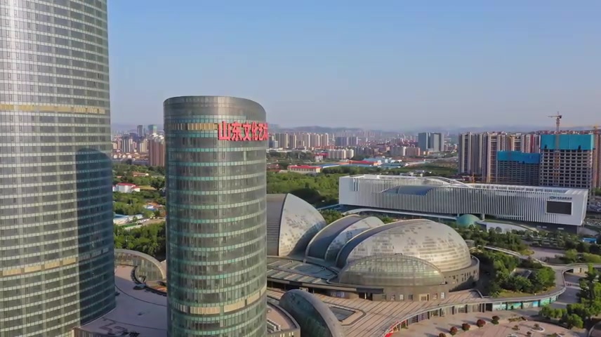 济南山东济南文化艺术中心大剧院航拍
