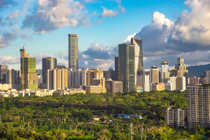 深圳城市福田区华强北赛格大厦中心公园