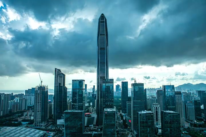 深圳城市福田区建筑群最高楼平安大厦