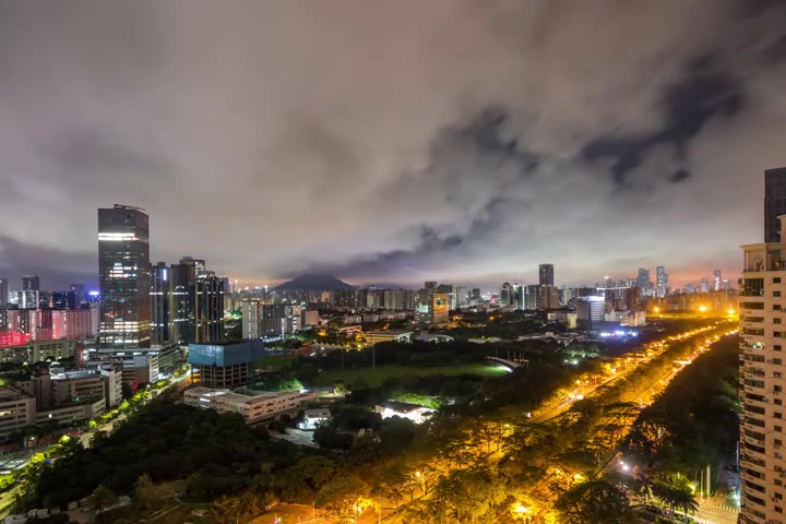 深圳大学夜转日延时摄影