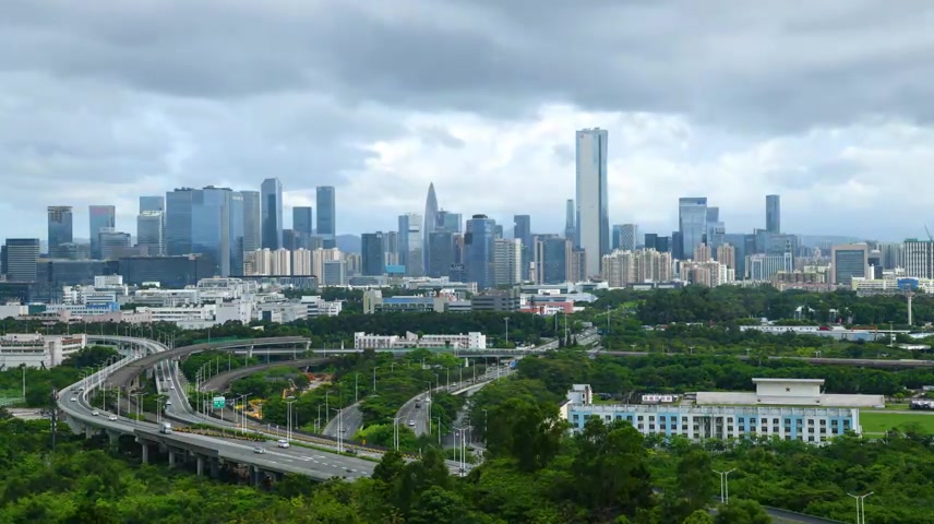 深圳南山区建筑群延时摄影