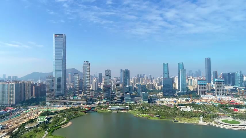深圳人才公园建筑群航拍