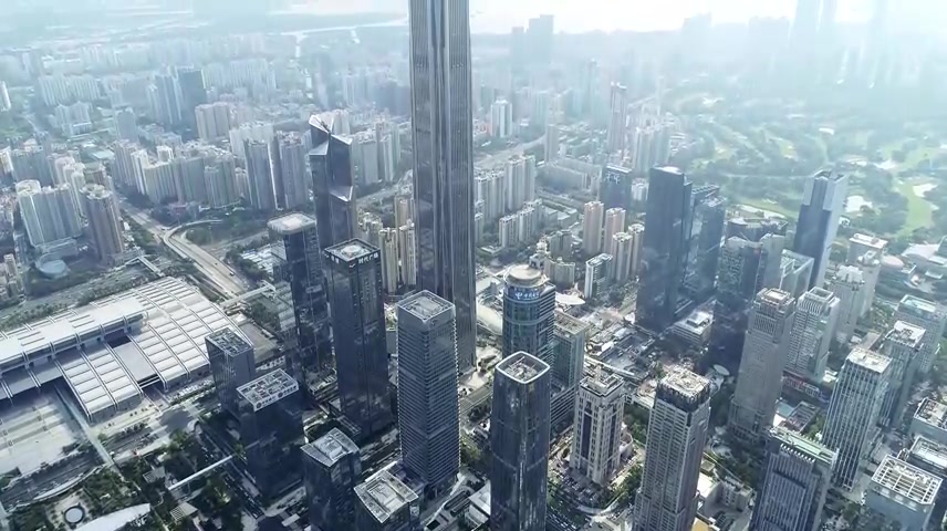 深圳市民中心建筑群航拍