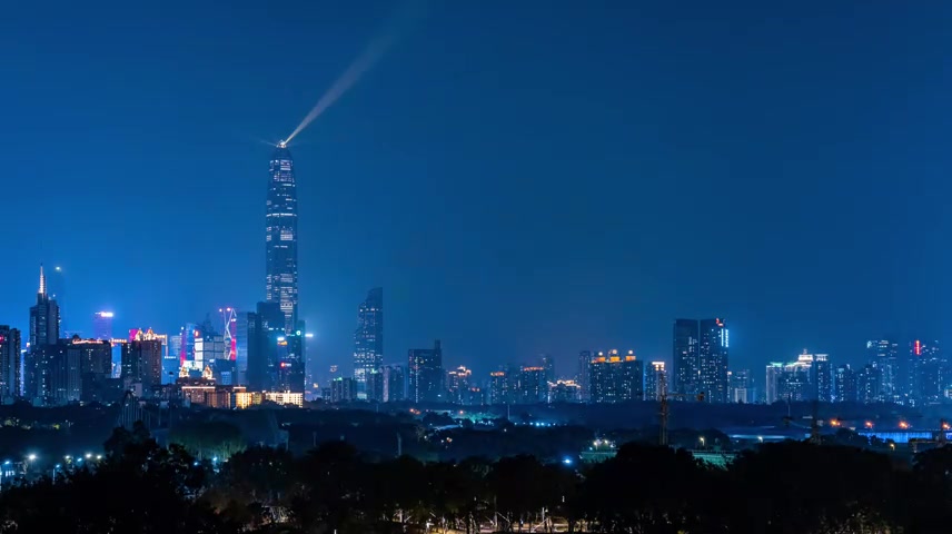 深圳香蜜公园灯光秀延时