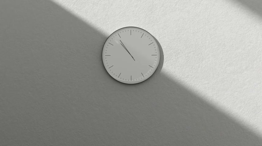 时钟时间创意时间流逝翻页钟钟表时针光影