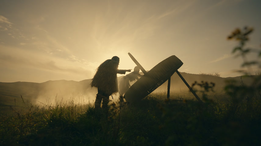 古代占卜测时日晷圭表画线标记测量.