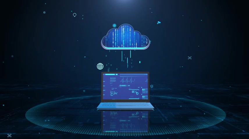 科技电脑数据流采集传输服务器云计算.