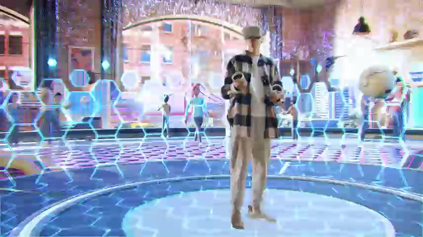 年轻的创意女性戴上虚拟现实耳机