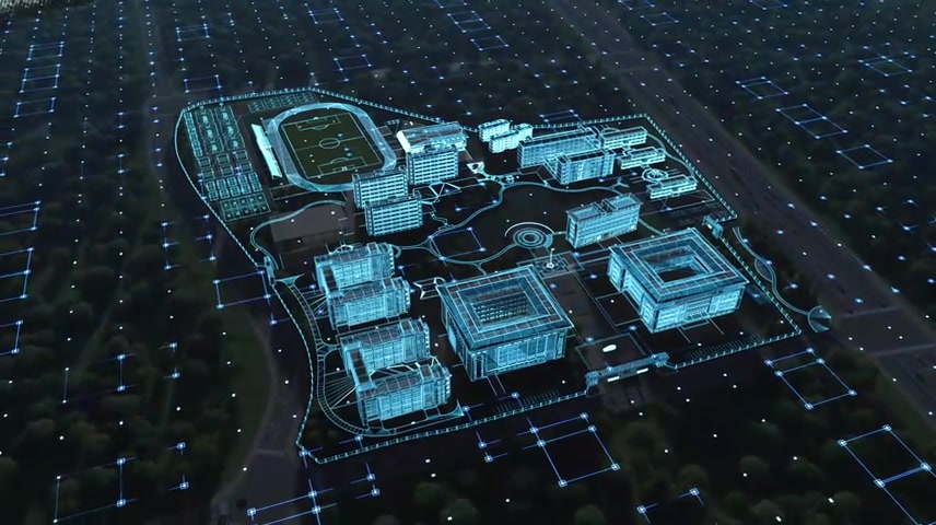 科技学校数字化教育智慧校园虚拟现实转换