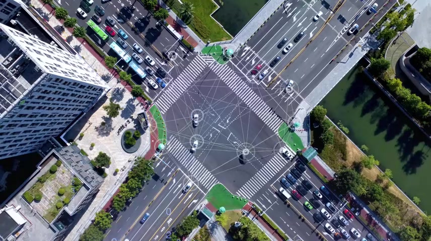 宁波科技智慧数字城市实景合成东部新城