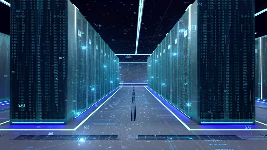 现代机房云计算云存储大数据服务器算力.