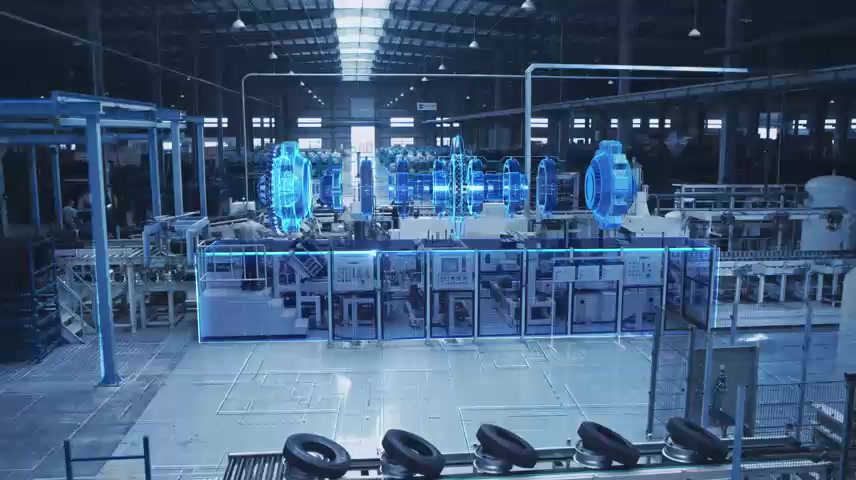 工厂工业车间智慧智能生产机械物流制造科技.