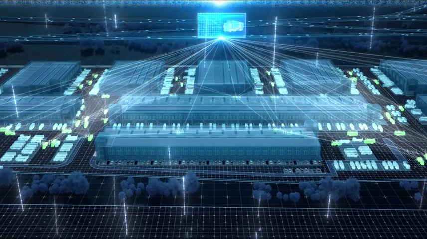 码头物流集装箱科技感运输