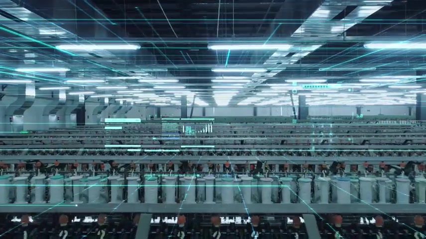 智慧生产科技工厂科技纺织