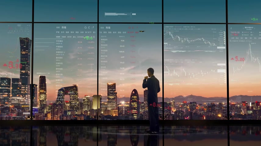 股市股票男子背影融资金融市场