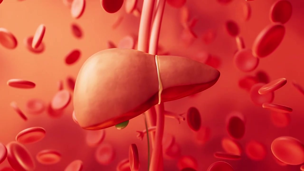 具有保健概念的肝脏器官