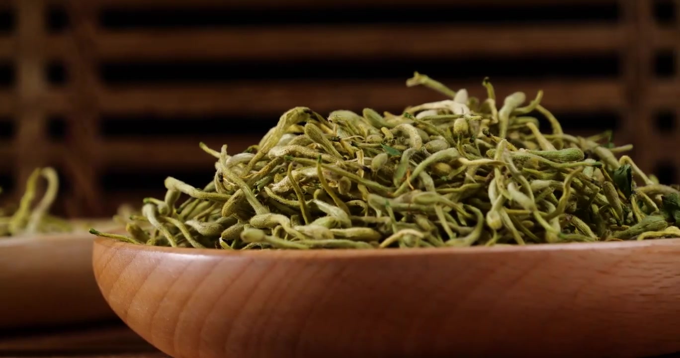 中医实拍金银花中药中草药茶叶