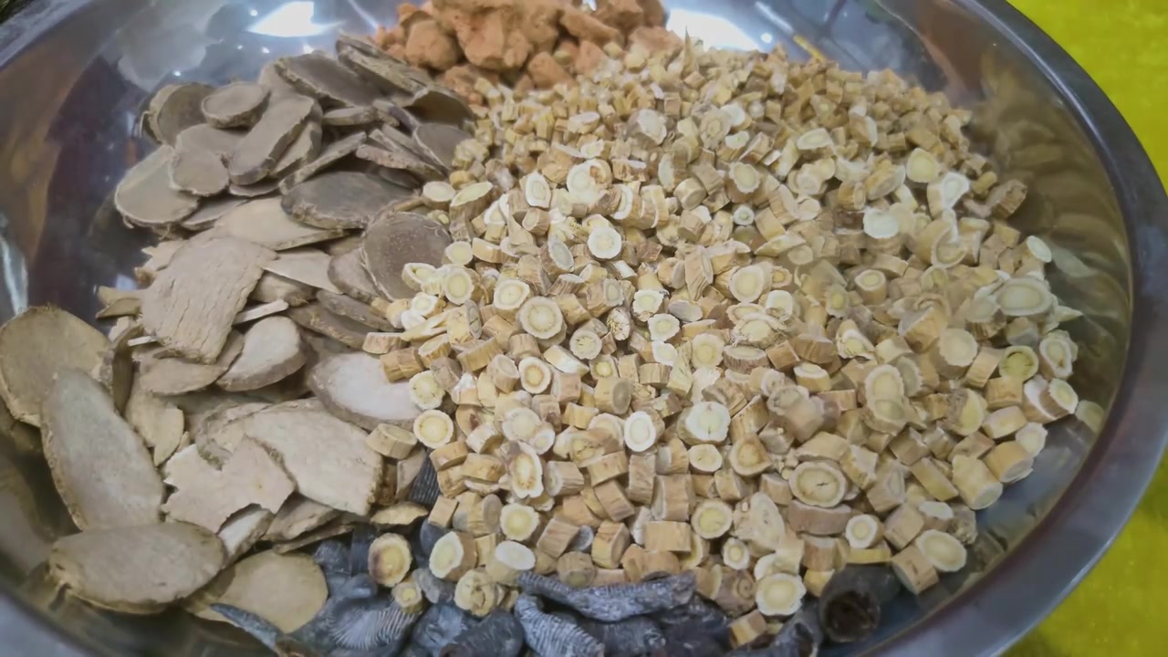 中医中草药特写镜头