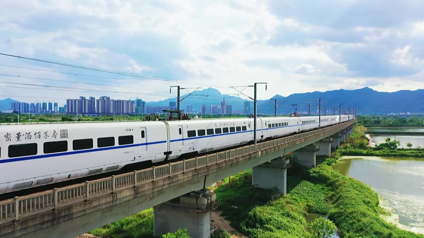 高铁动车和谐号复兴号(组镜）