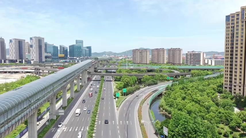 宁波 地铁轨道交通 泰山路 航拍