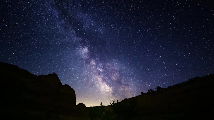 唯美星空银河延时