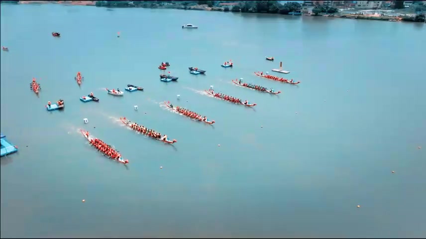 端午节龙舟比赛赛龙舟.