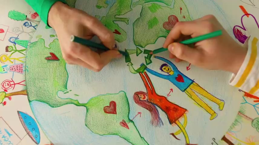 创意儿童可持续发展绘画.