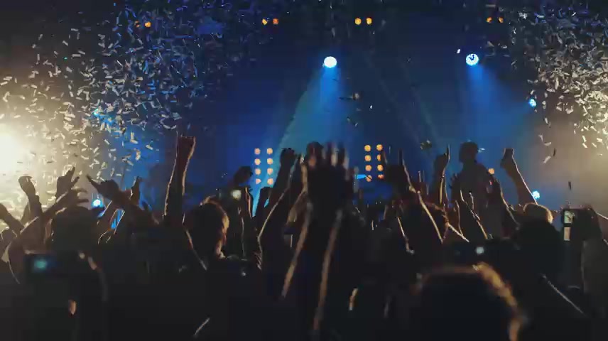 在音乐会上闪耀演唱会乐队狂欢.