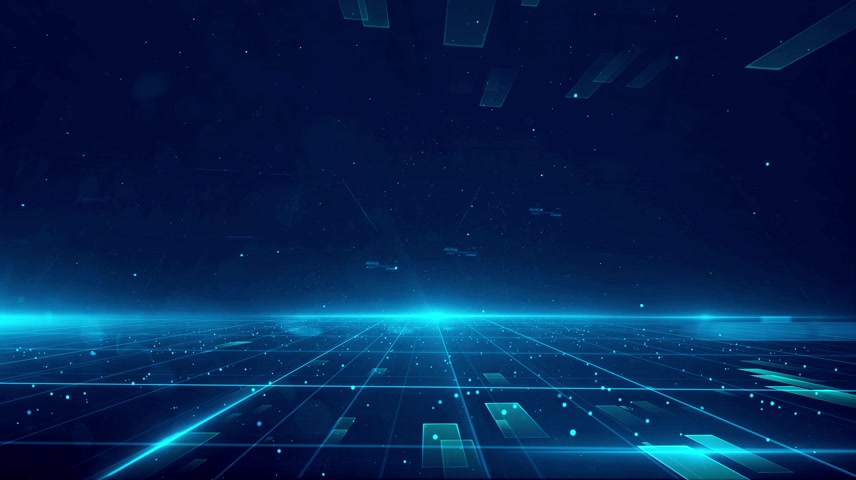 科技数字线条蓝色背景循环