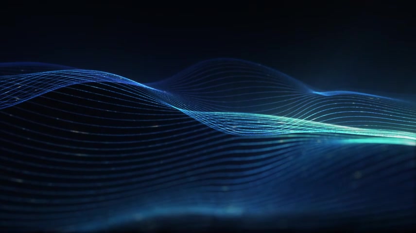 蓝色流光光效波浪