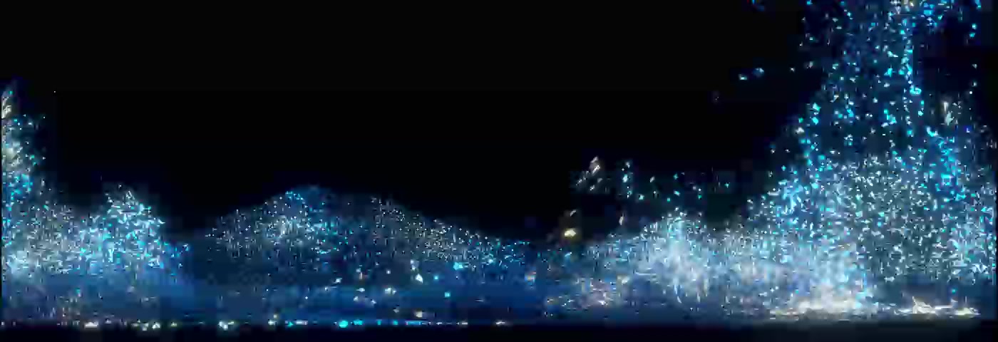 蓝色放慢粒子海.